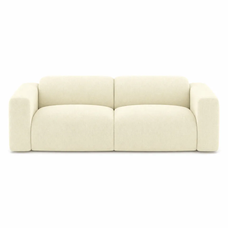 Sia Home Myra canapé droit crème tissu arrondi