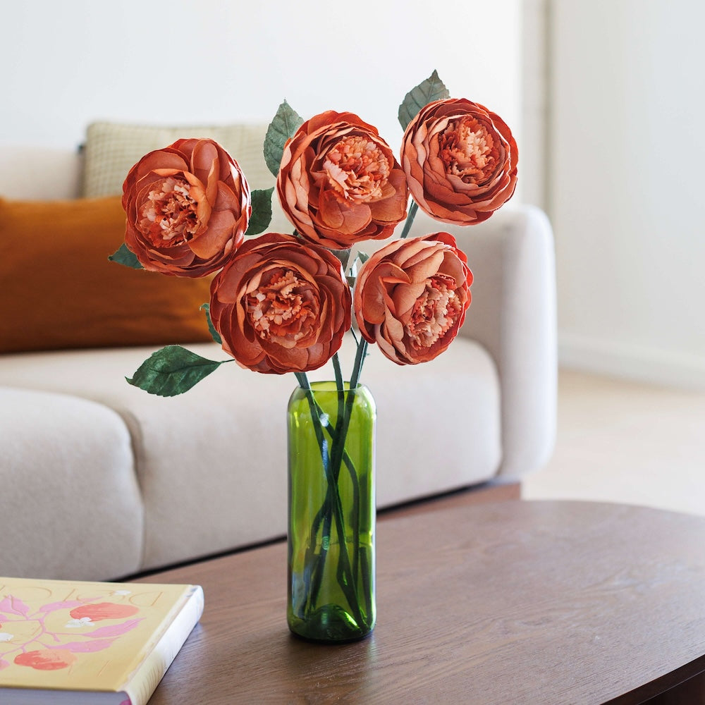 Flowrette Bouton de pivoine papier pêche fleur à l'unité