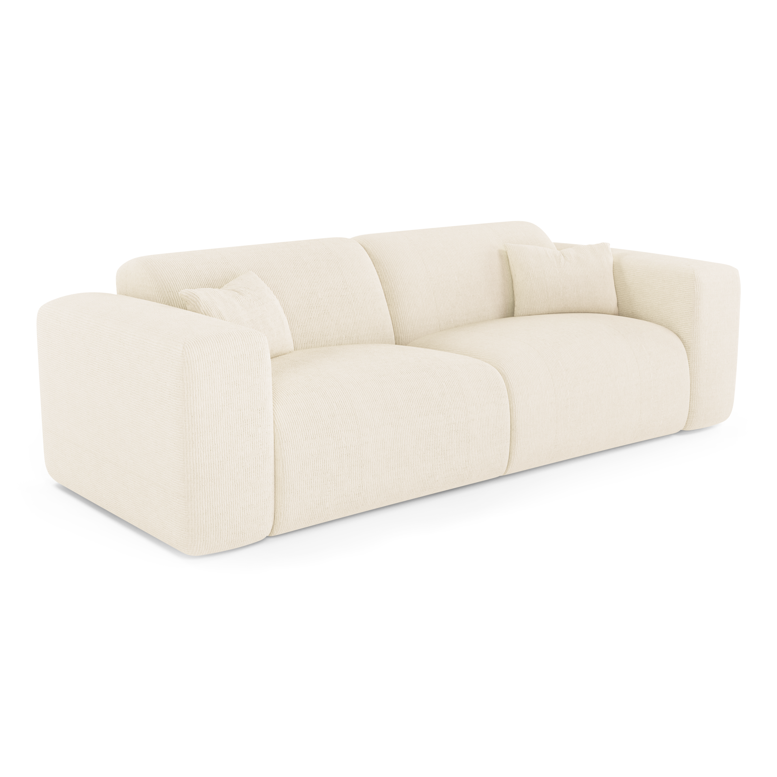 Sia Home Myra canapé convertible crème tissu arrondi