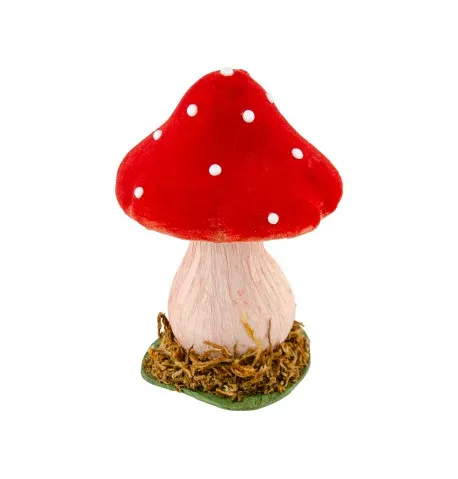 Feuillazur Rungis champignon rouge socle mousse déco automne