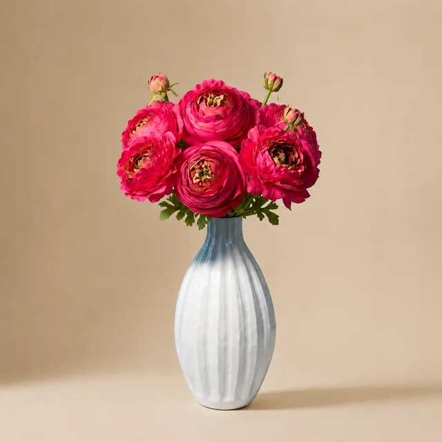 Sia Bouquets Artificiels bouquet renoncules fuchsia 10 tiges