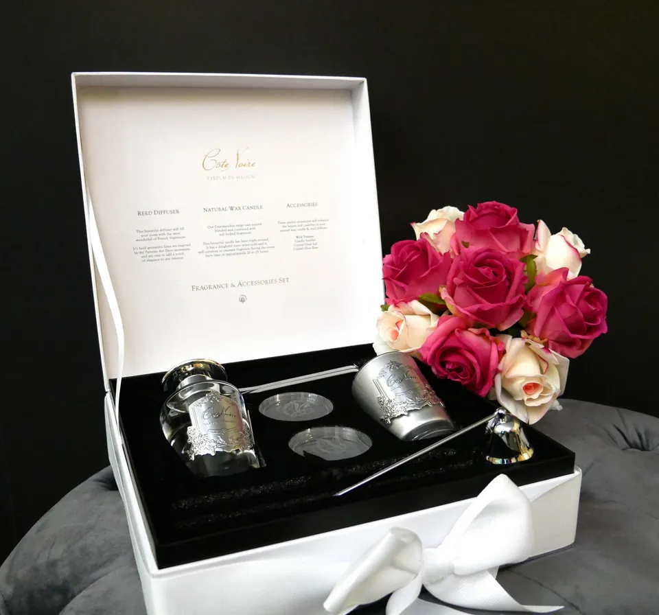 Côte Noire Gift Packs GFA04 coffret bougie blanc parfumé