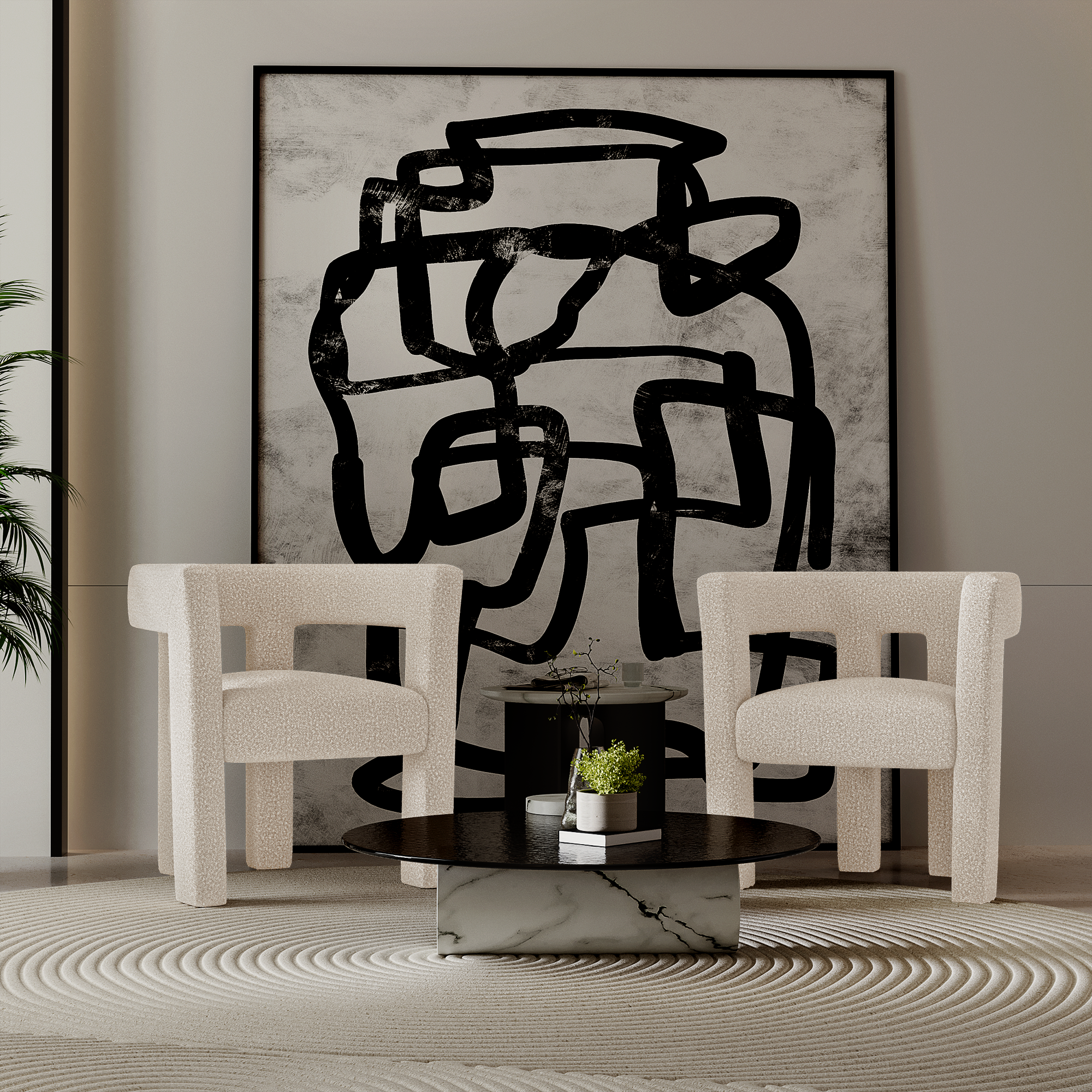 Sia Home Alya fauteuil salon taupe confort enveloppant