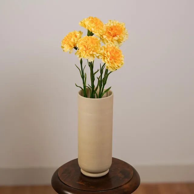 Flowrette Oeillet tige artificielle jaune x1 sans entretien