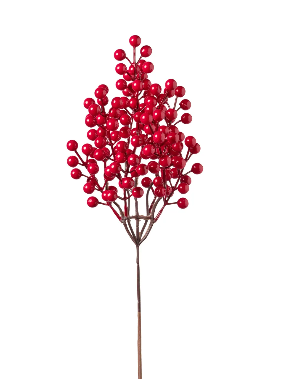 Feuillazur Rungis Tige de baies fleur artificielle rouge 50cm