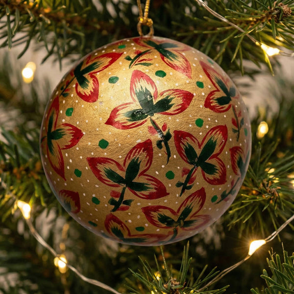 Flowrette Marisol Boule de Noël florale peinte main