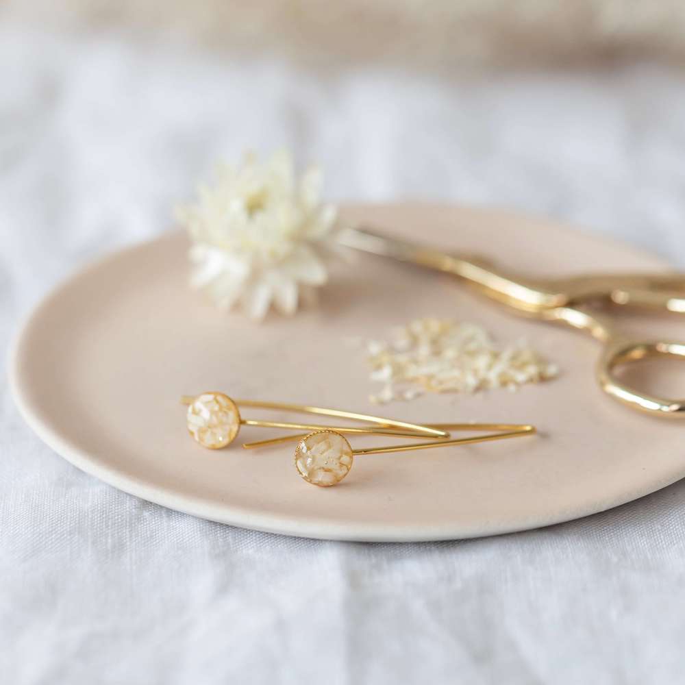 Flowrette Loisirs créatifs Kit boucles d’oreilles blanches DIY