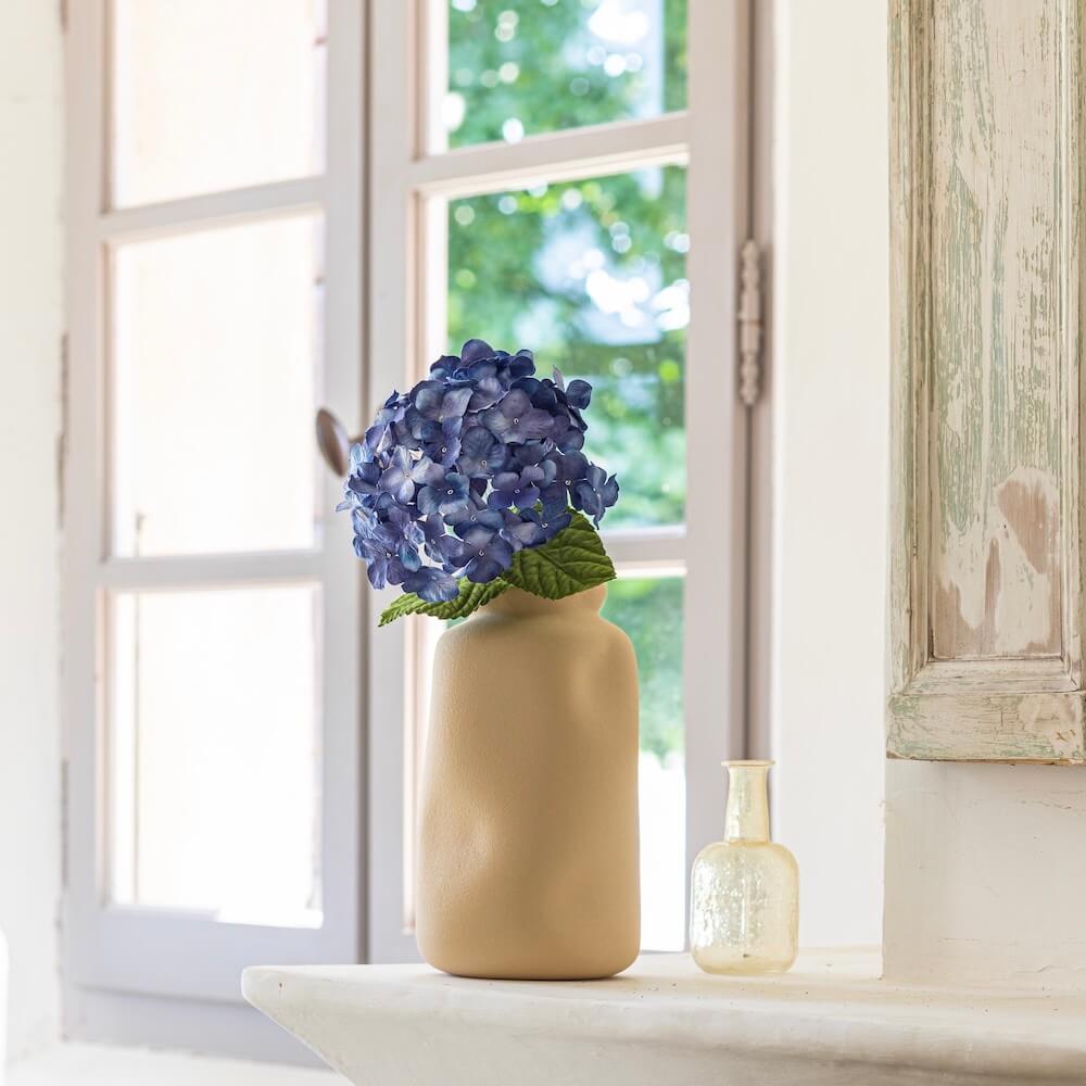 Flowrette Hortensia bleu fleur papier x1 tige durable