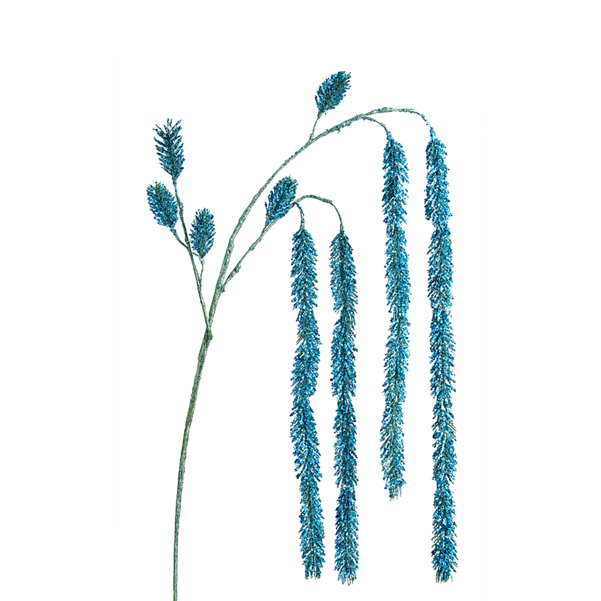 Sia Home Izia branche de pin pailletée bleue 172 cm