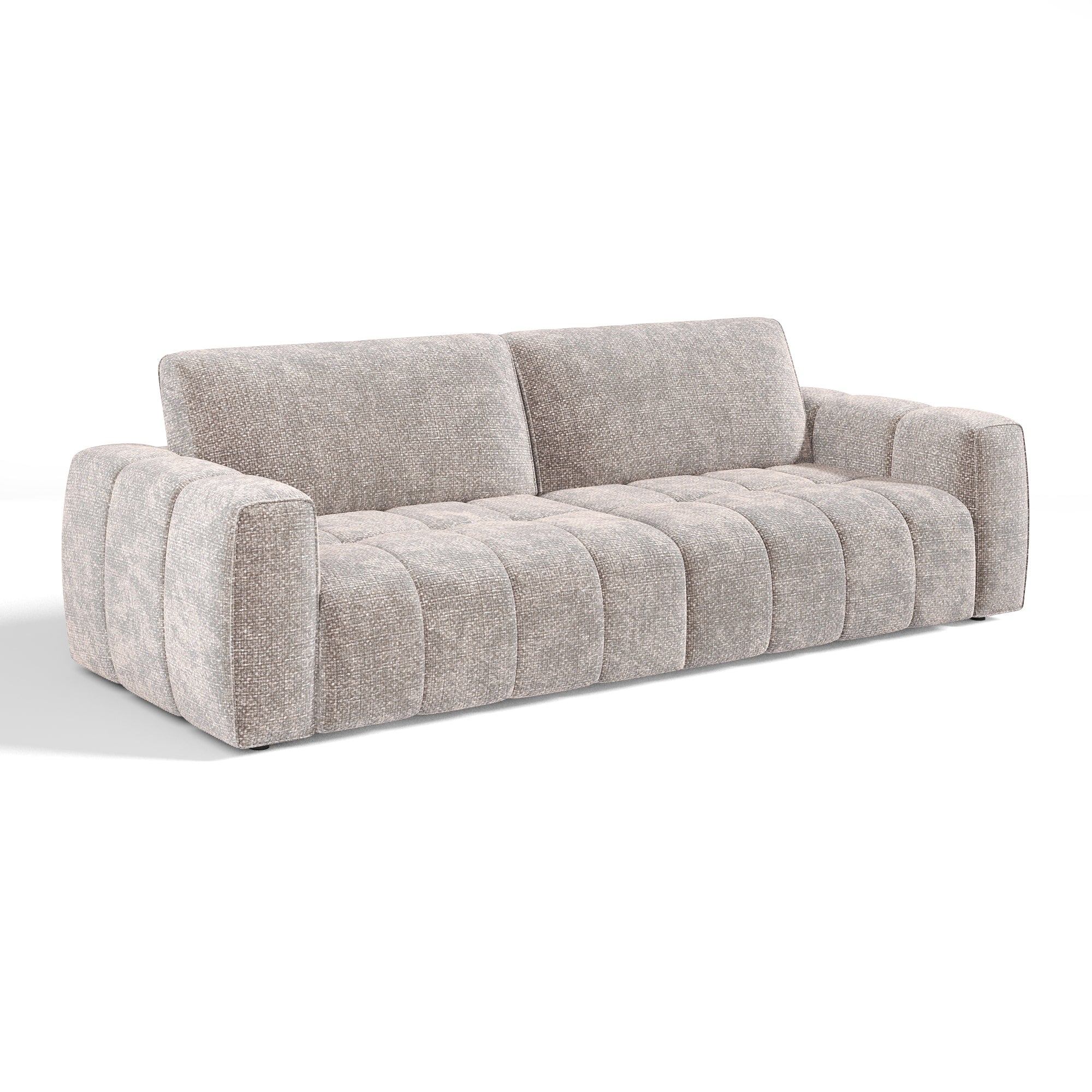 Sia Home Bari canapé droit 4 places crème capitonné