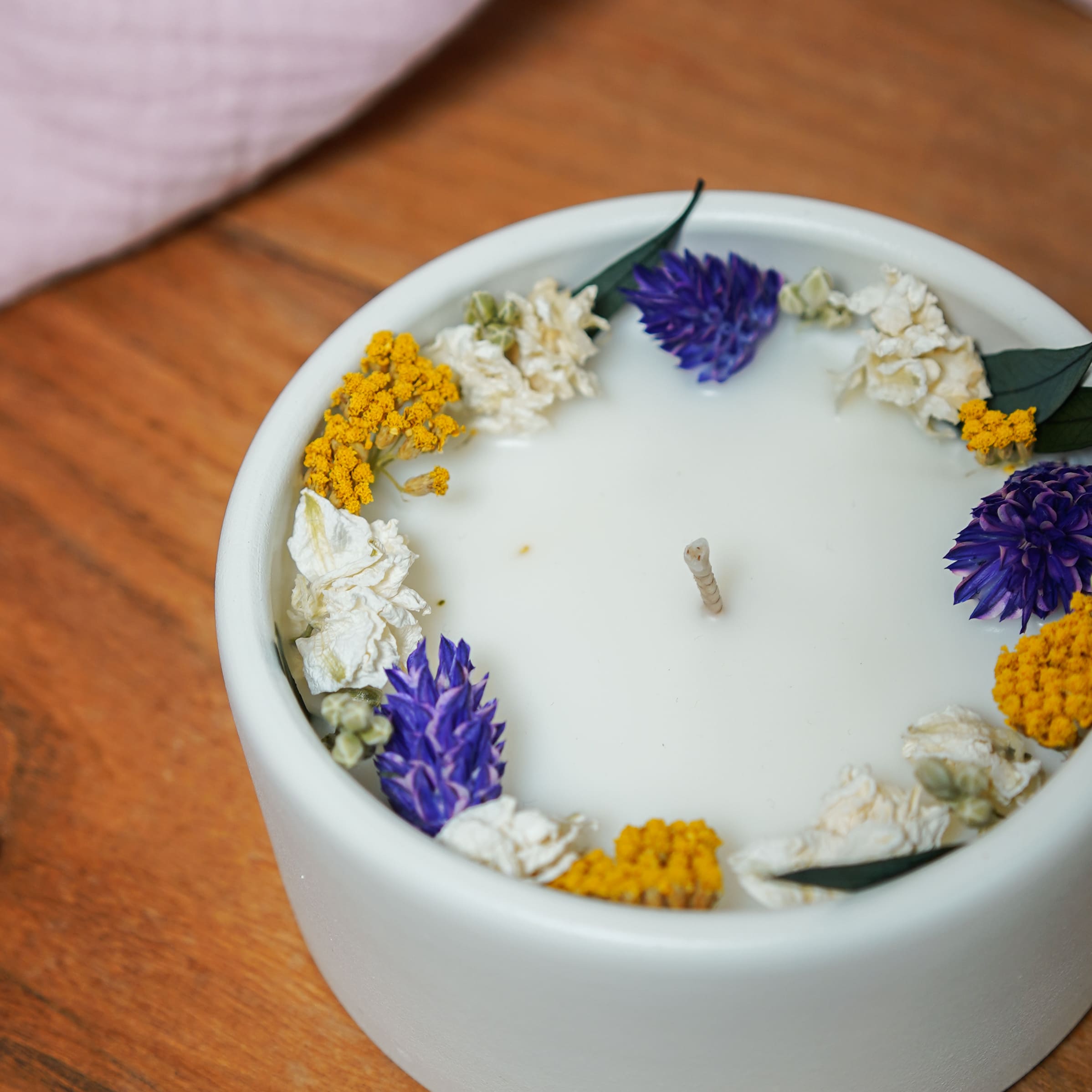 Flowrette Bougies Bougie fleurie figue bougie parfumée figue cire soja