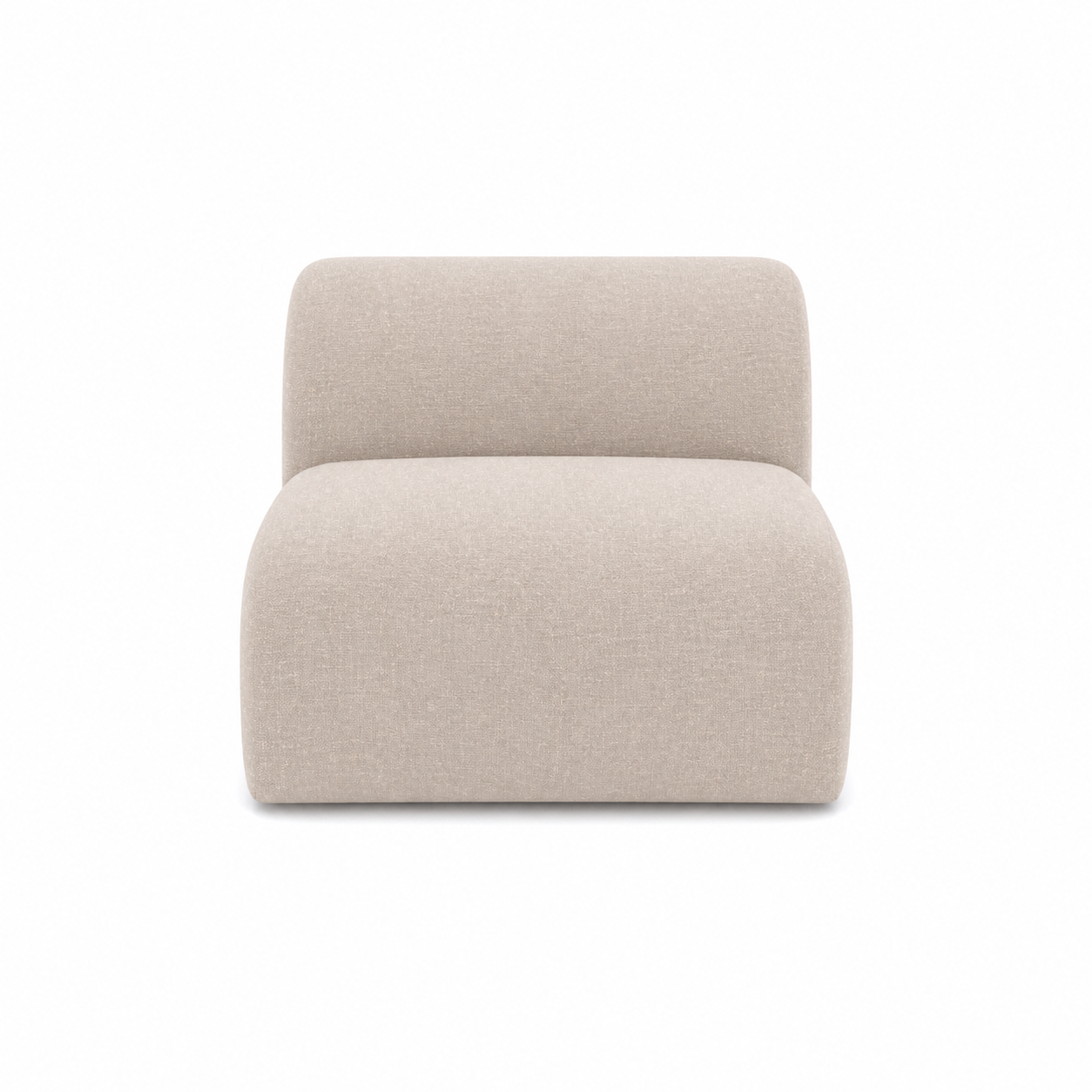 Sia Home Myra Sans Accoudoirs fauteuil beige assise arrondie