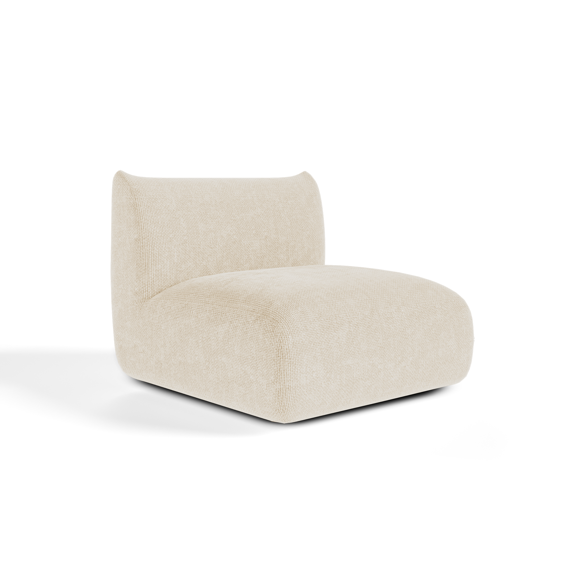 Sia Home Nooma fauteuil tissu crème modulaire arrondi