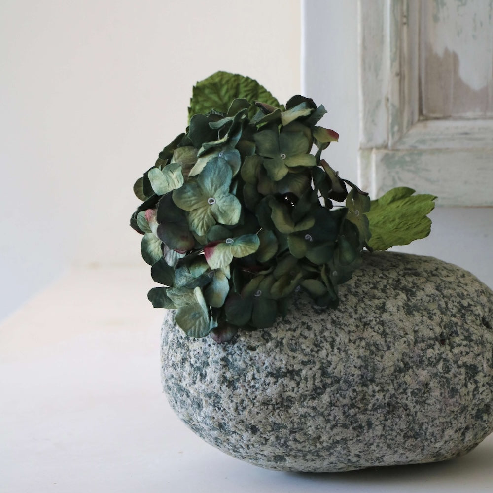 Flowrette Hortensia fleur en papier naturel fait main x1