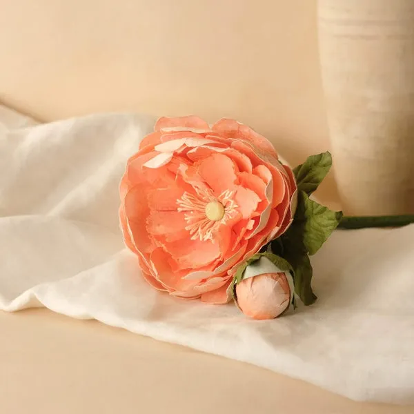 Flowrette Fleurs artificielles pivoine papier pêche grand modèle