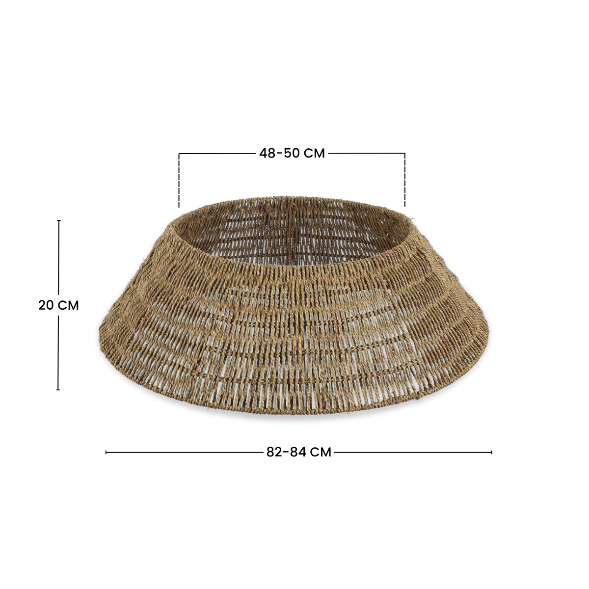 Sia Home cache-pied sapin marron 84 cm fibre