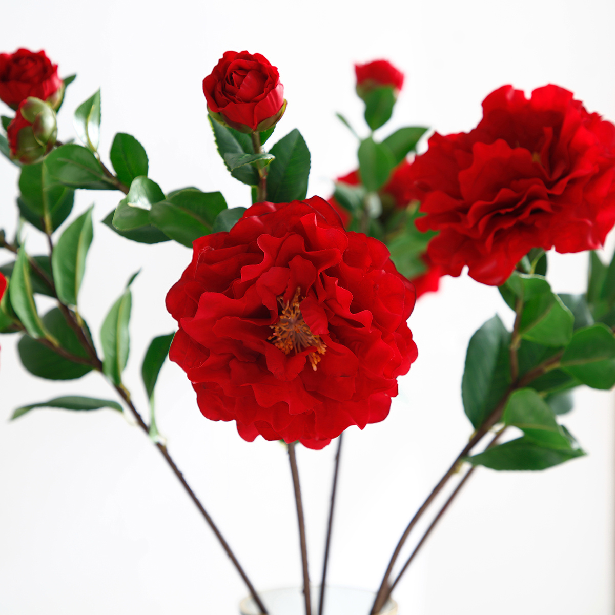 Sia Home Camélia tige artificielle rouge 72 cm