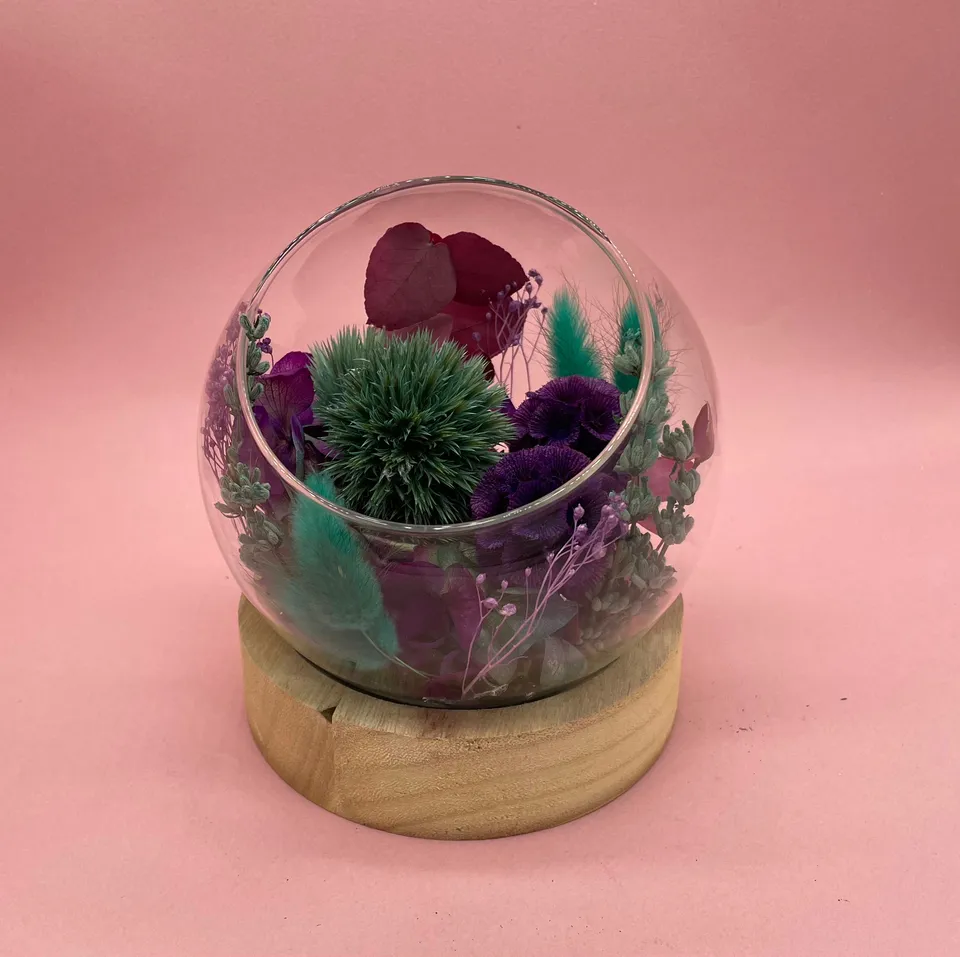 Ateliers Ouchamp Rue du Delta bulle fleurie hortensia 14 cm