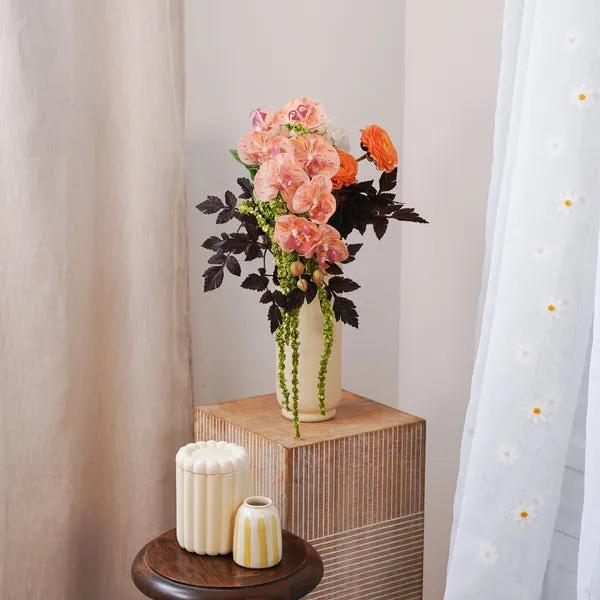 Flowrette Agathe bouquet fleurs artificielles jaune blanc