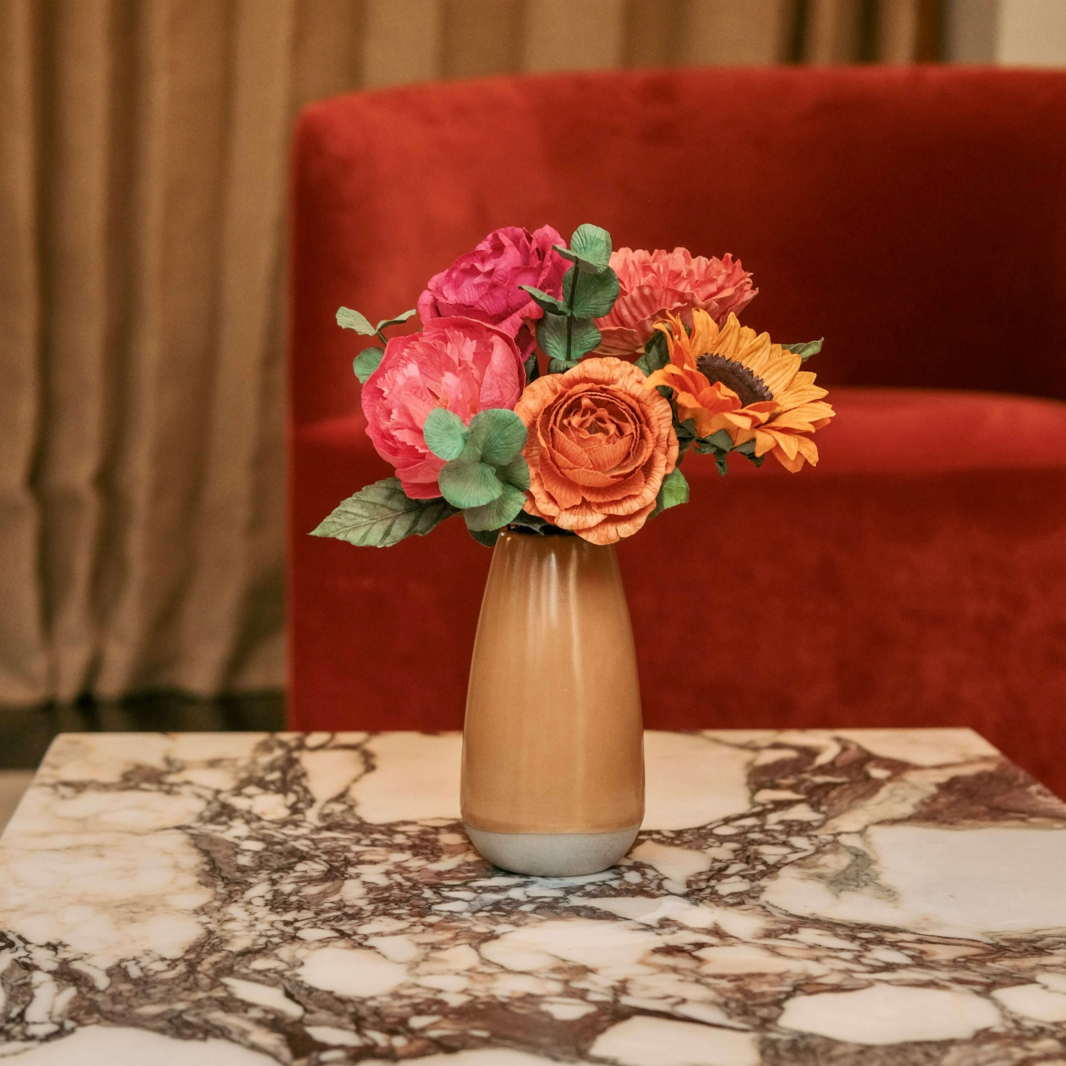 Flowrette Frida bouquet fleurs en papier fait main couleur