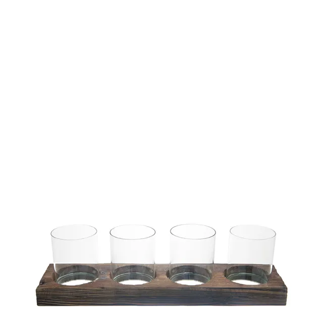 Sia Home Oslo photophores verre 14 cm transparent lot 4