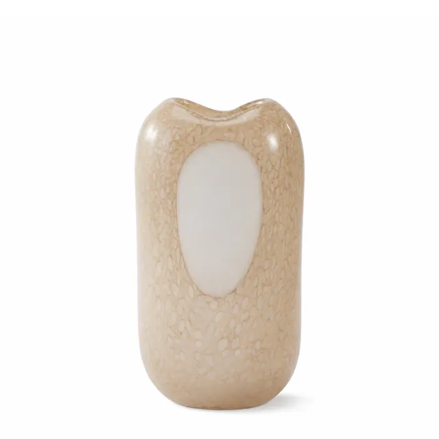 Sia Home Opale vase verre soufflé beige 37 cm