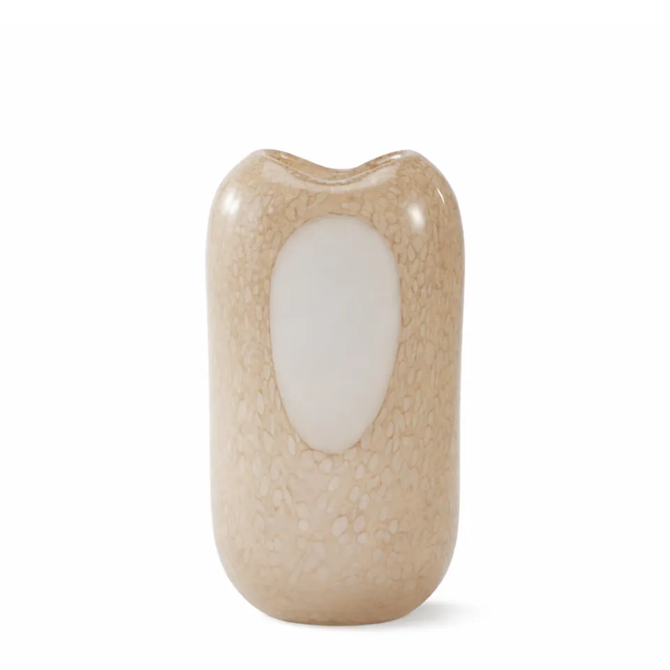 Sia Home Opale vase verre soufflé beige 37 cm