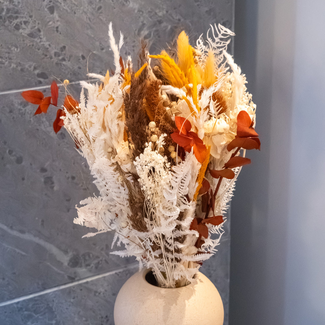 Flowrette Théodore bouquet séché doré taille M