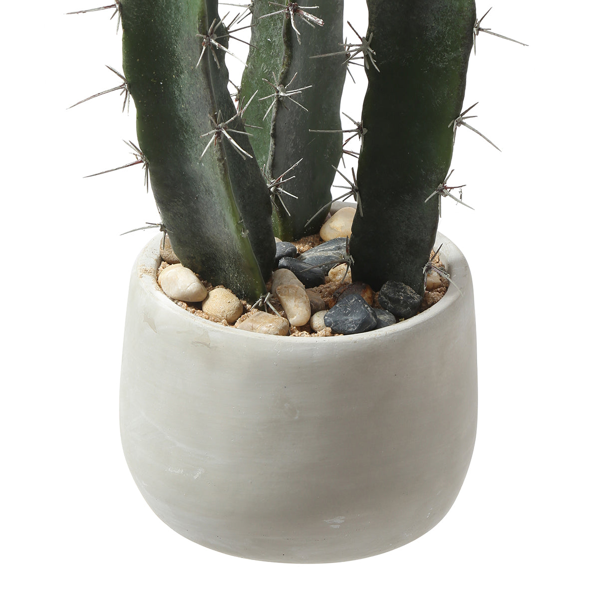 Sia Home Cactus plante artificielle verte pot céramique 64 cm