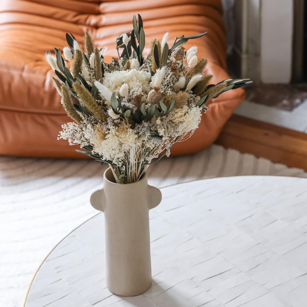 Flowrette Odin bouquet fleurs séchées vert taille M