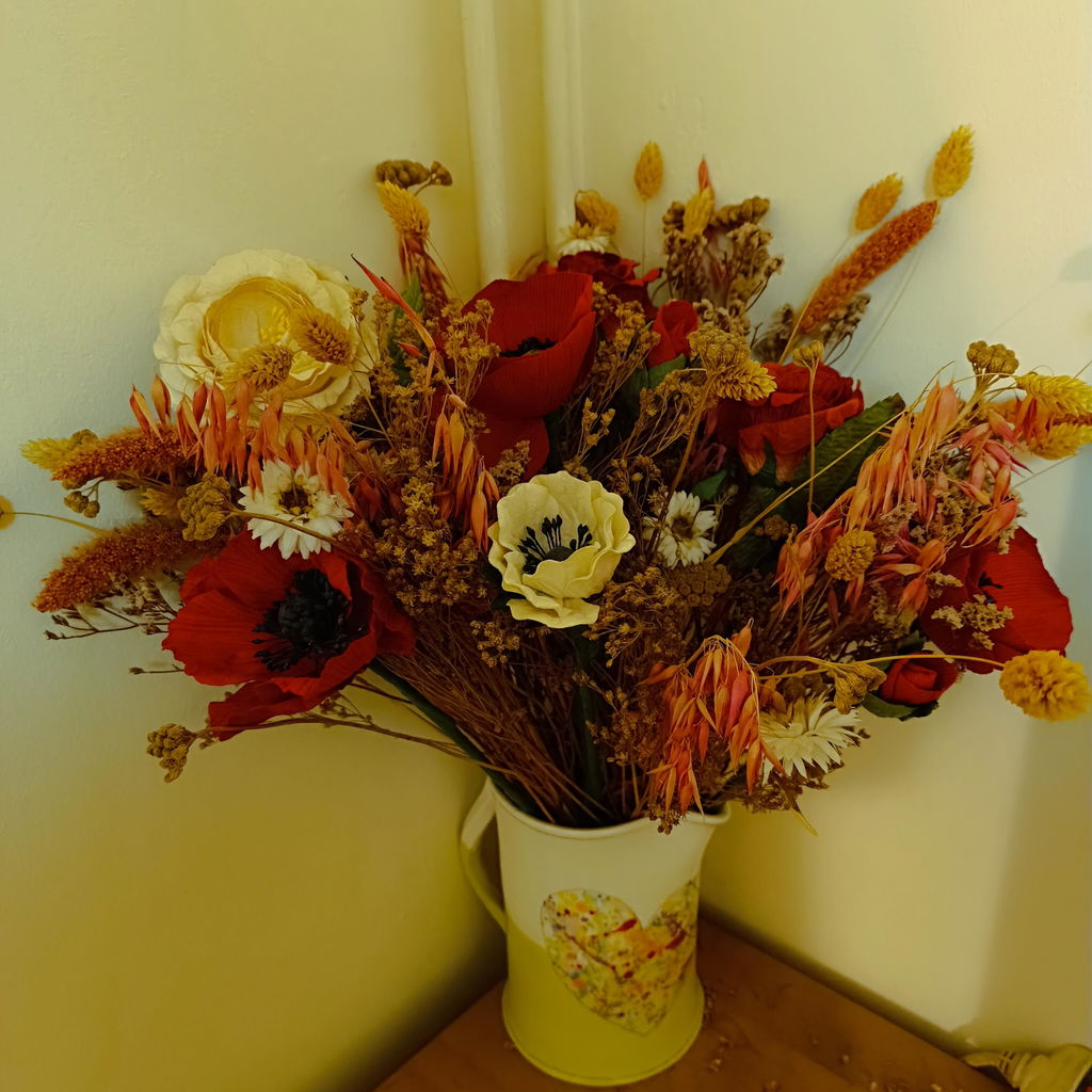 Flowrette Coquelicot bouton fleur papier rouge