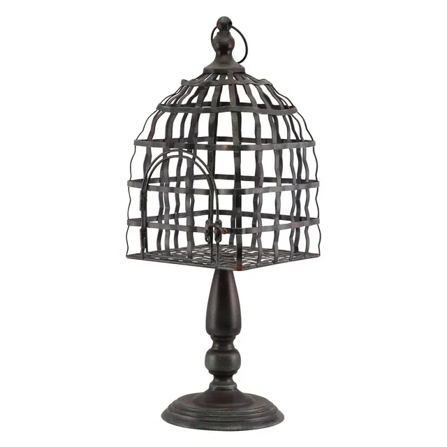 Feuillazur Rungis Cage à oiseaux sur pied noire Halloween