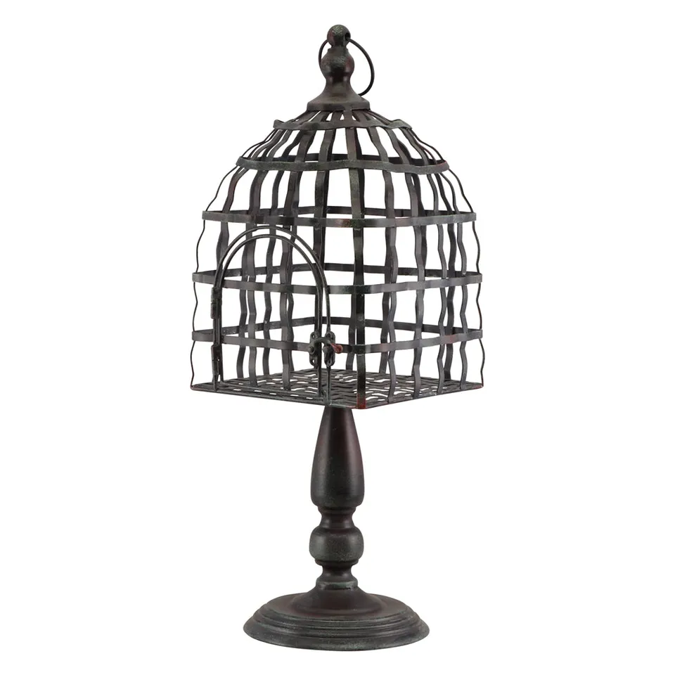 Feuillazur Rungis Cage à oiseaux sur pied noire Halloween