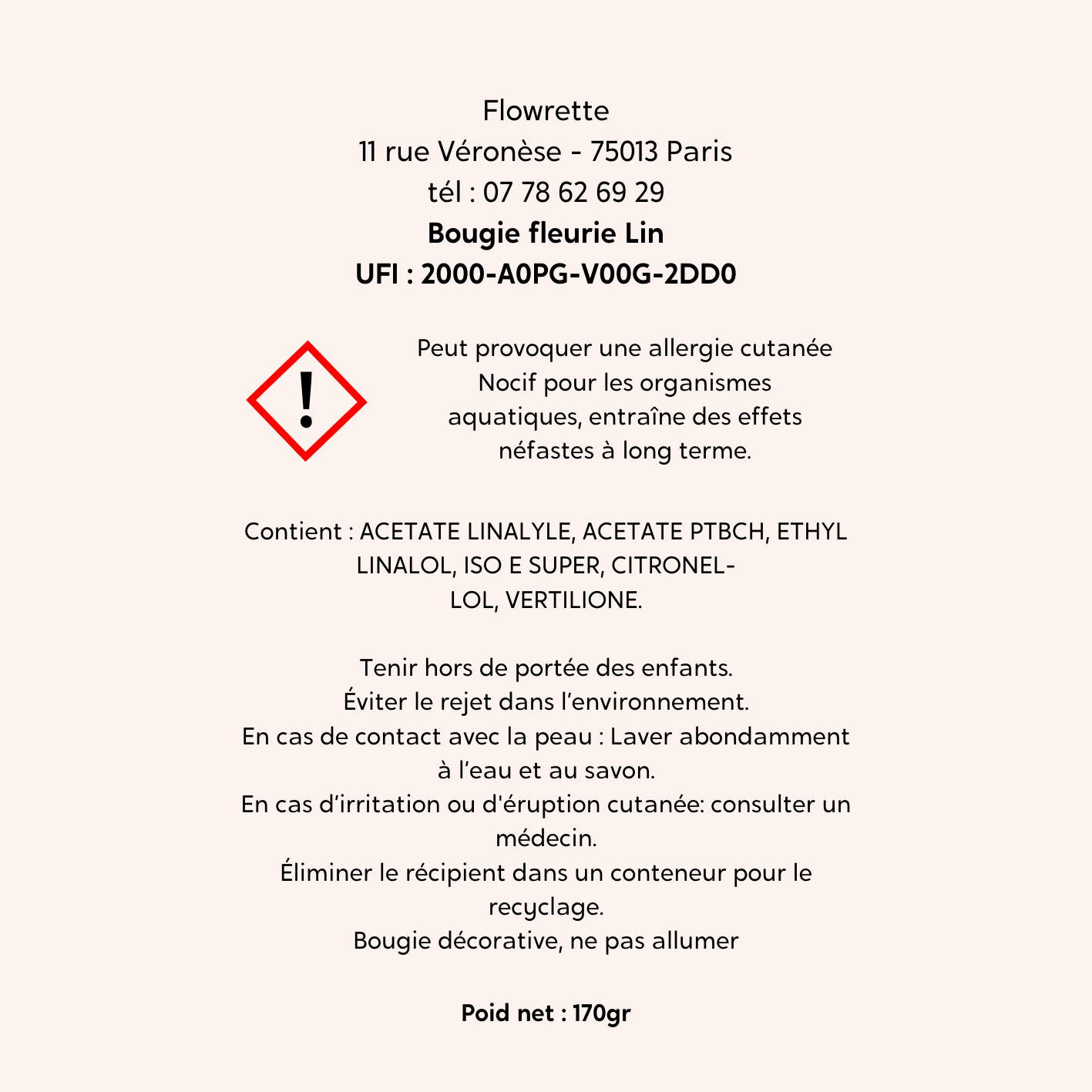 Flowrette Bougies Lin Bougie Fleurie Parfum Linge Céramique