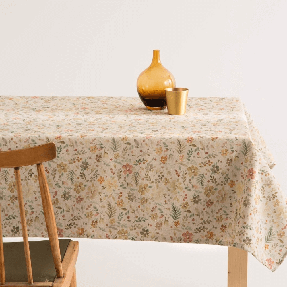Flowrette Paloma nappe fleurie coton 140x100 hydrofuge