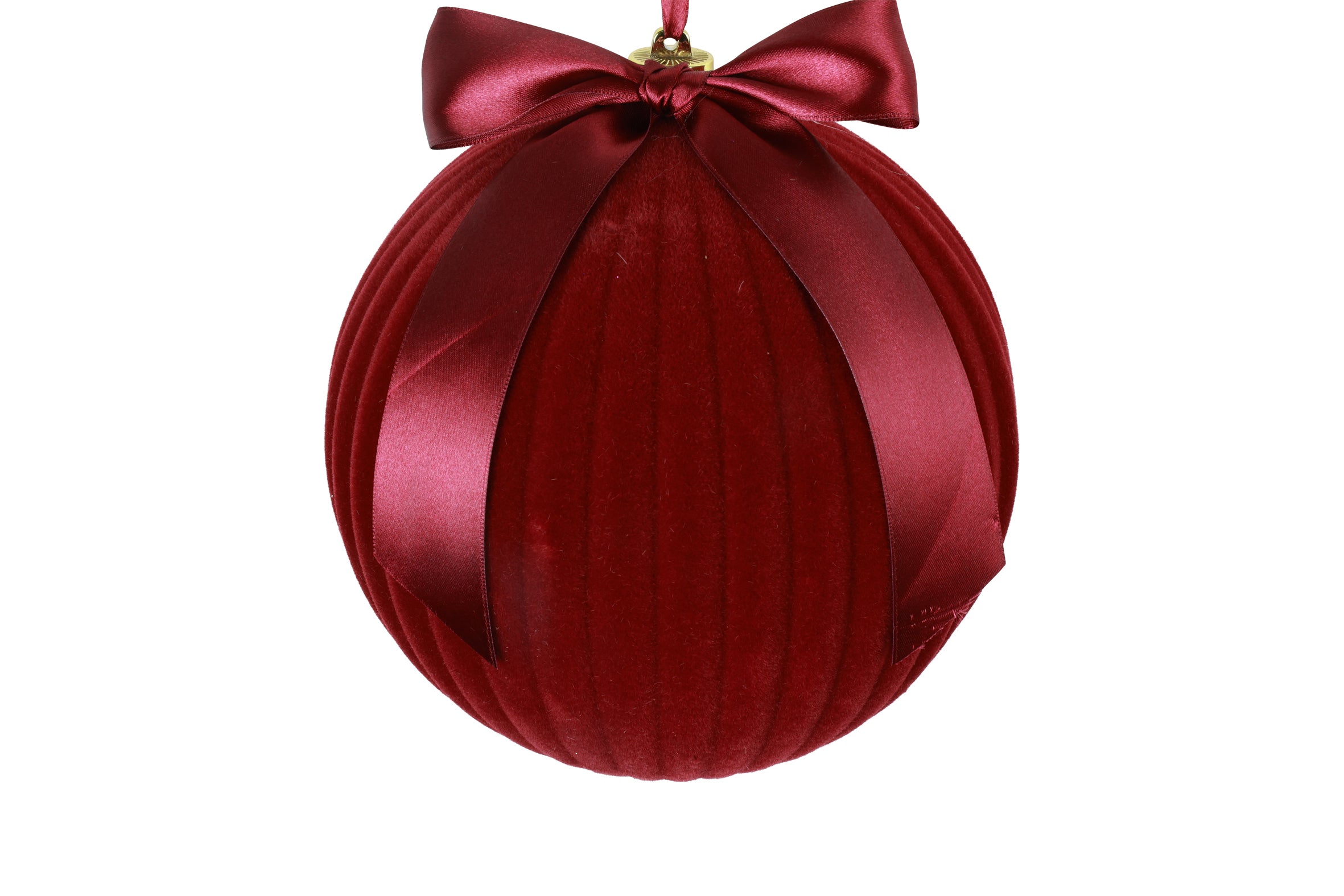 Feuillazur Rungis Boule floqué ornement bordeaux Ø15 cm