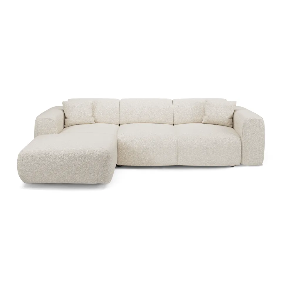 Sia Home Yuma canapé convertible angle gauche 5 places crème