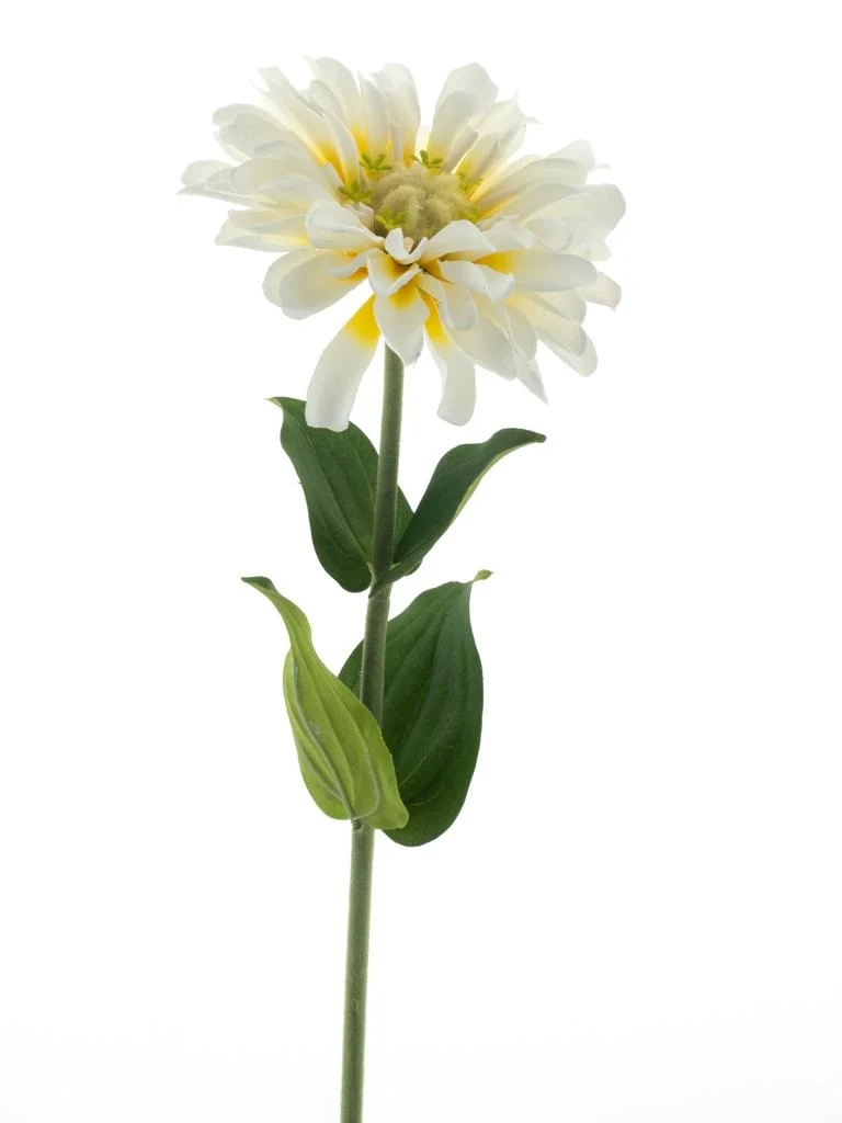 Feuillazur Rungis Zinna Fleur Artificielle Rose 58 cm