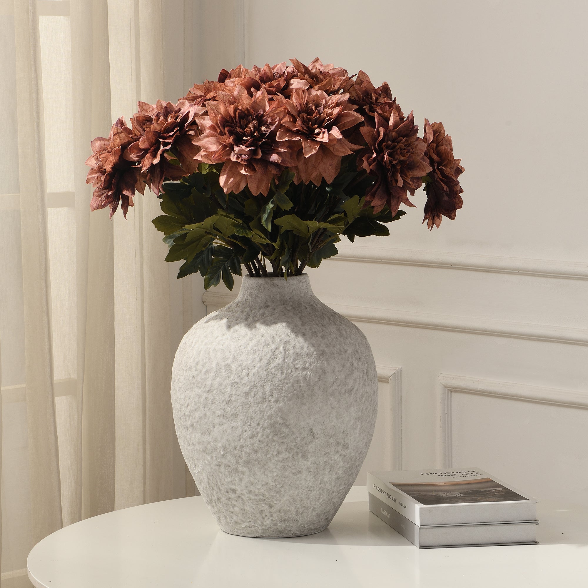 Sia Home Dahlia tige artificielle blanc 65 cm