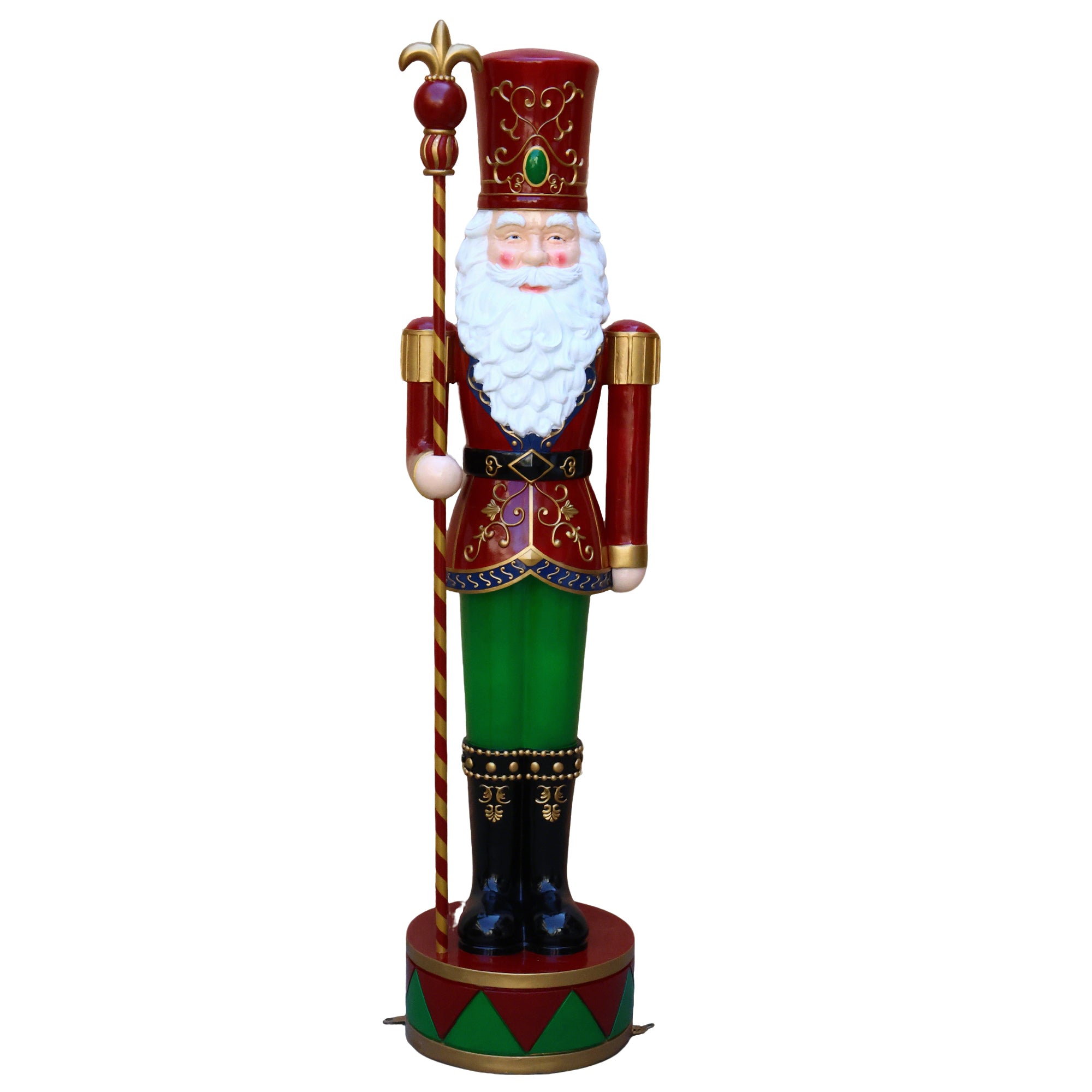 Feuillazur Rungis Père Noël géant figurine 160 cm pantalon vert