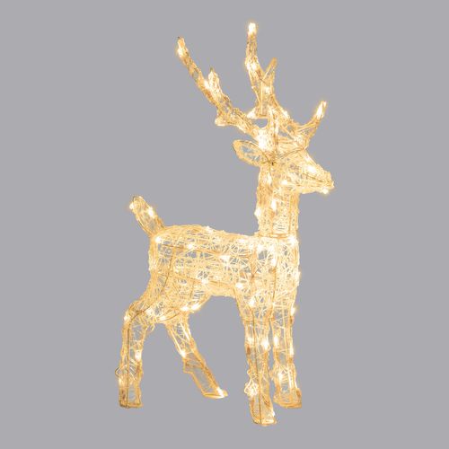 Feuillazur Rungis Renne 3D Dual LED acrylique 65 cm