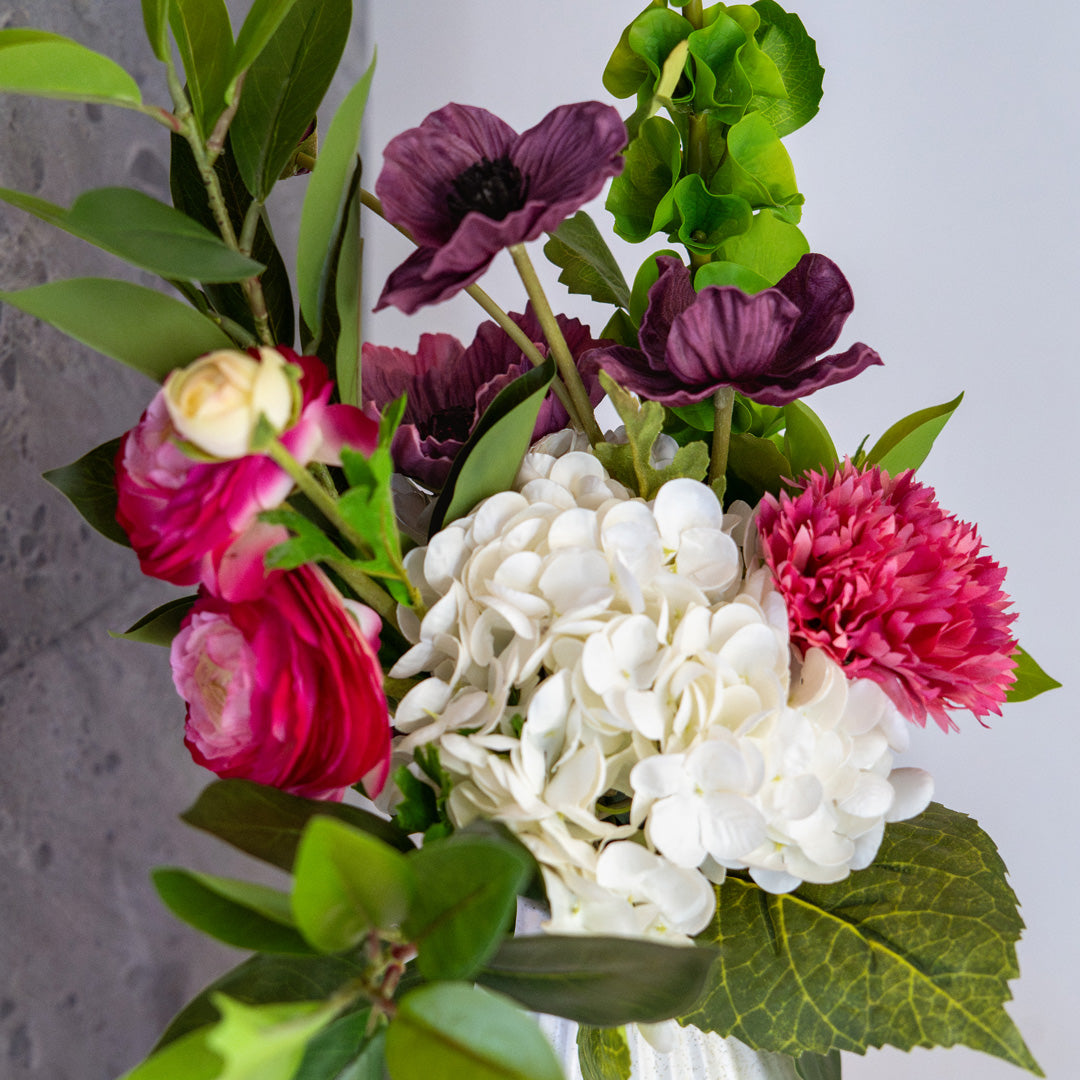 Flowrette Camille bouquet fleurs artificielles rose violet