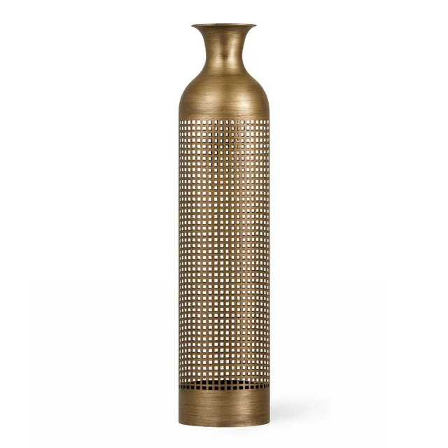 Sia Home Vases Maze 80 cm vase métal doré ajouré