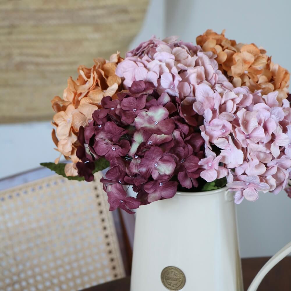 Flowrette Hortensia d'automne bouquet papier mauve