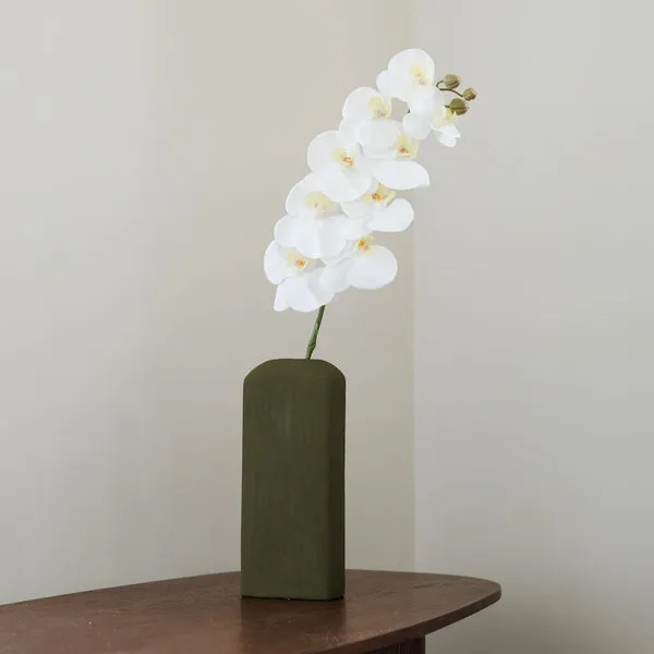 Flowrette Orchidée blanche fleur artificielle tige real touch