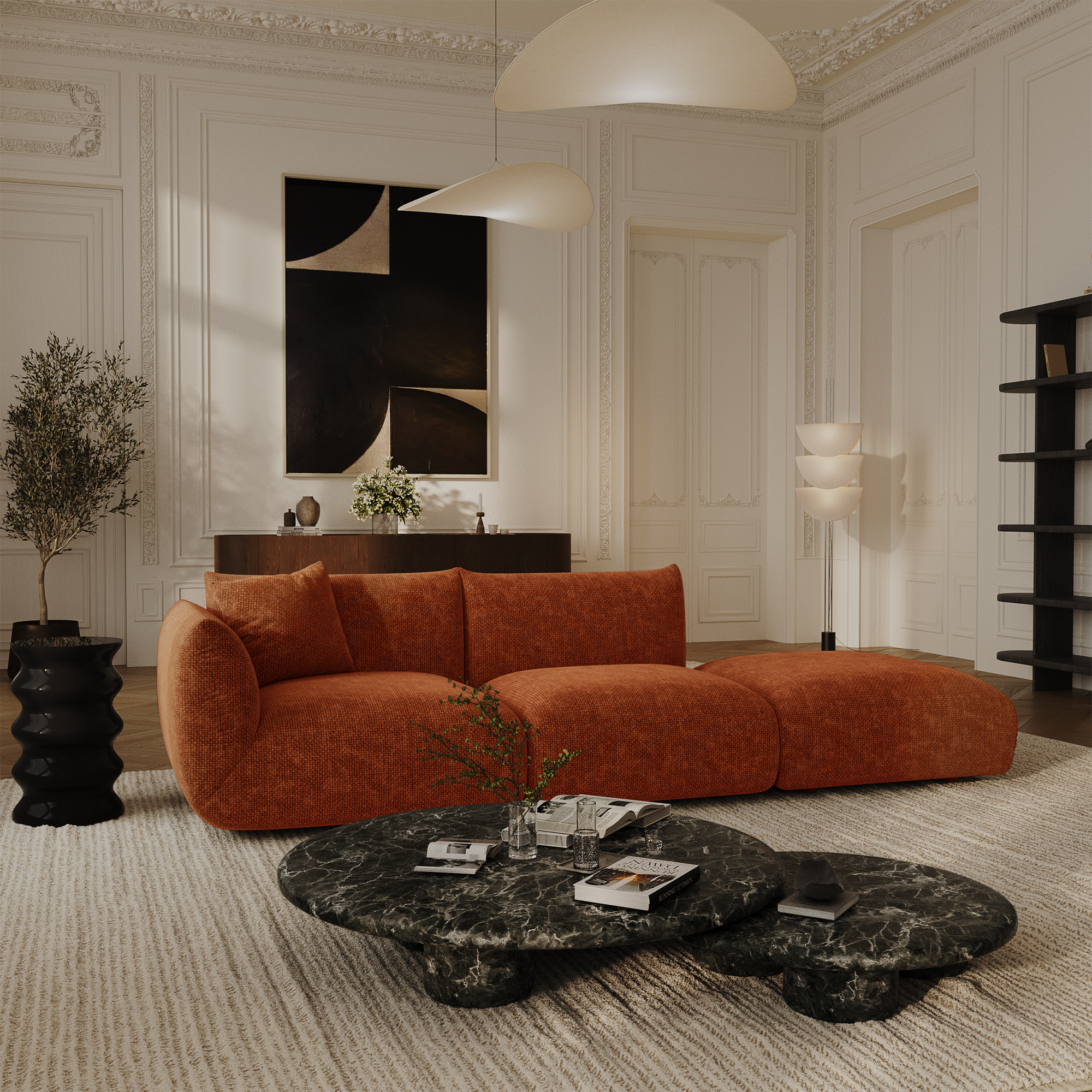 Sia Home Nooma canapé modulable 4-5 places gauche