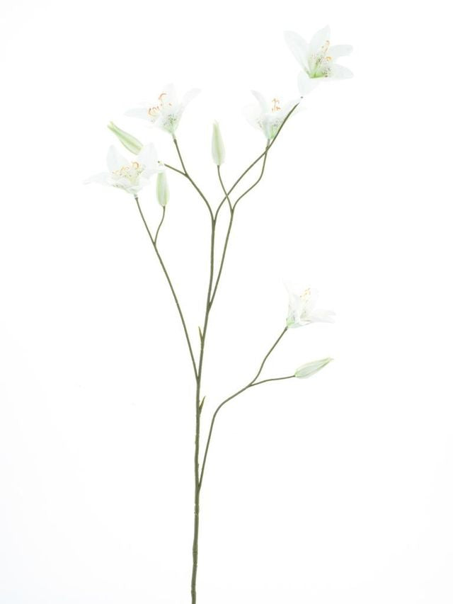 Feuillazur Rungis Branche de Lys Fleur Artificielle Blanc 106cm