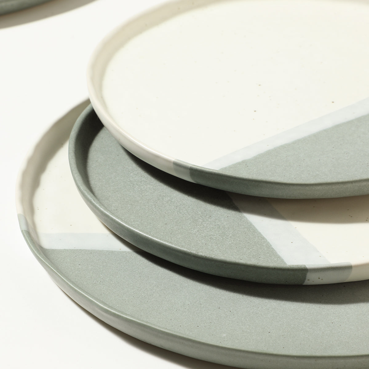 Sia Home Matty service 4 assiettes plates grès vert 27 cm