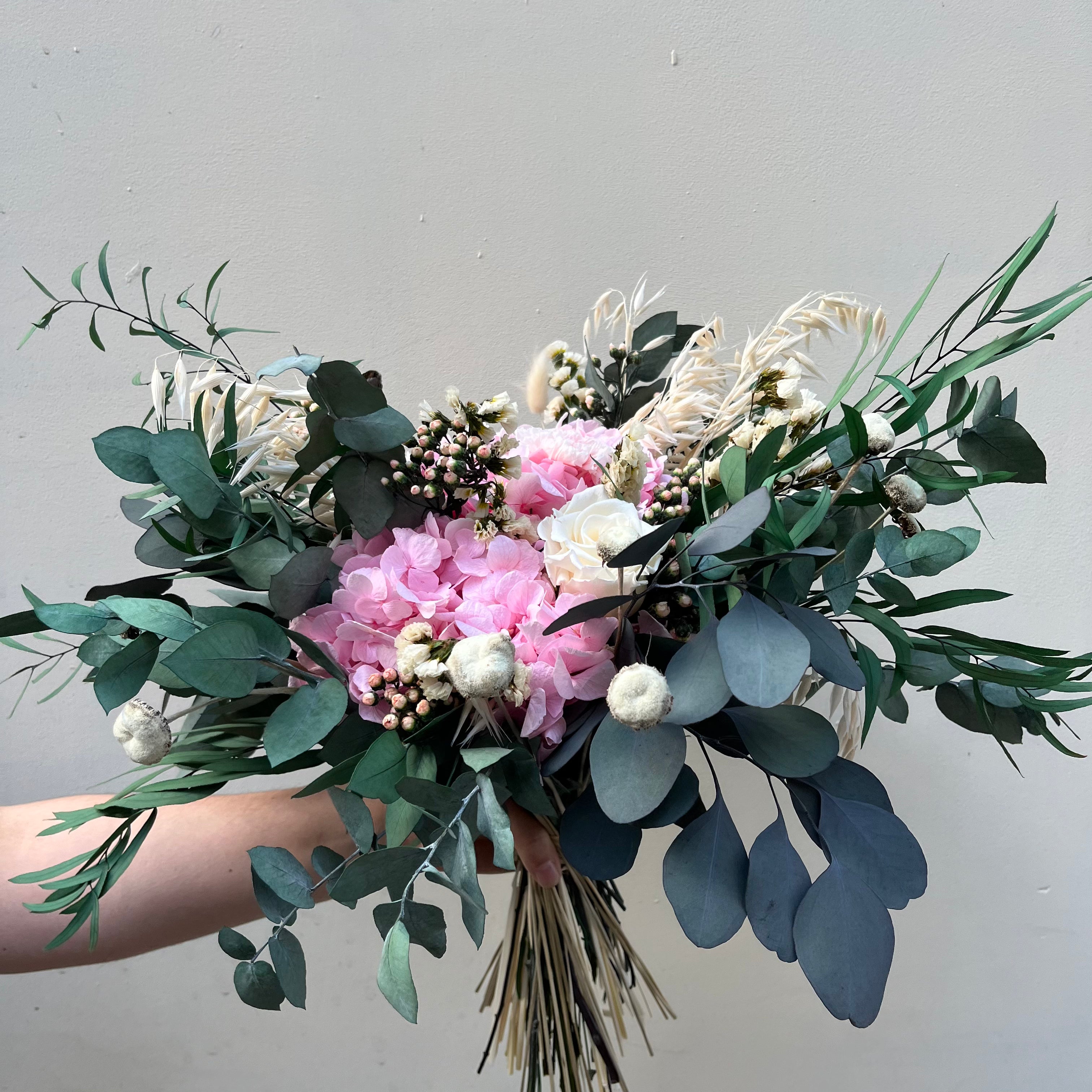 Ateliers Ouchamp Rue de Charonne bouquet stabilisé rose 45 cm