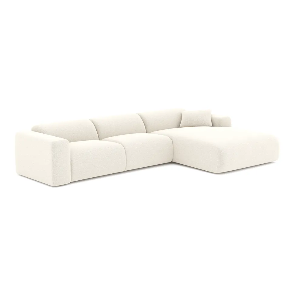Sia Myra canapé grand angle droit crème arrondi